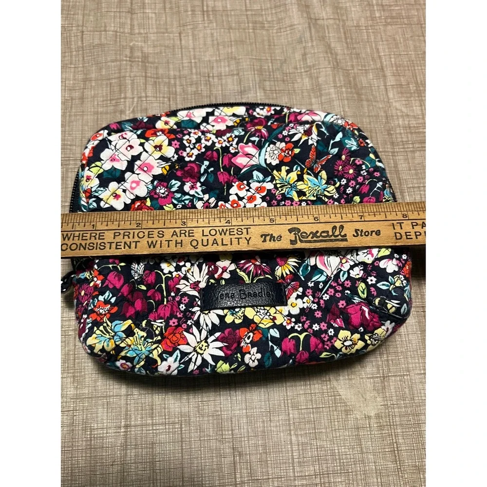 Vera Bradley Quilted Floral Itsy Ditsy Cosmetic Bag Makeup Pouch Travel Case